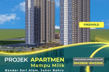 Apartmen Murah & Mampu Milik 2024, Di bandar Seri Alam,  Johor Bahru
